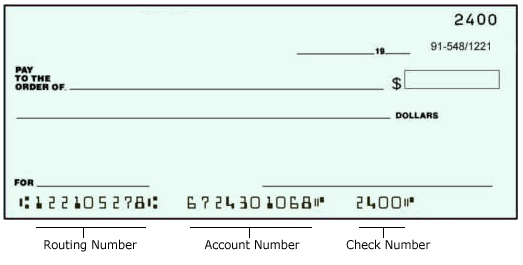 Bank Account Info